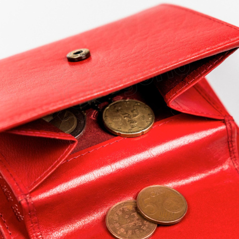 Portfel Damski Skórzany PETERESON PTN 2516 Skóra Licowa Odpinana Klapka Niebieski 12 x 9 x 3 [cm]