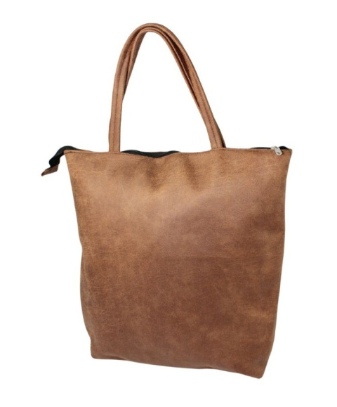 Torebka Na Zakupy Antoszczyk (PL) MARTA Ze Skóry Naturalnej Model Duży 41 x 38 x 8 [cm] BRĄZOWA