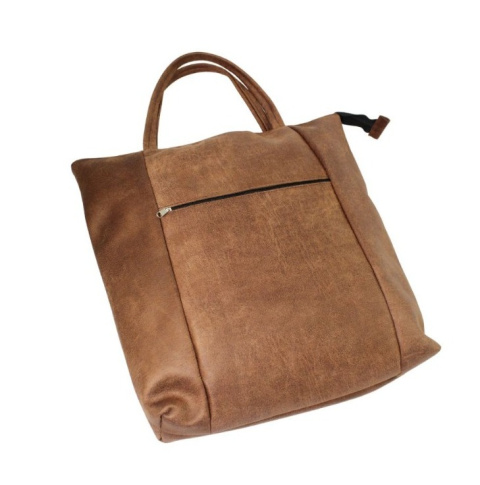 Torebka Na Zakupy Antoszczyk (PL) MARTA Ze Skóry Naturalnej Model Duży 41 x 38 x 8 [cm] BRĄZOWA