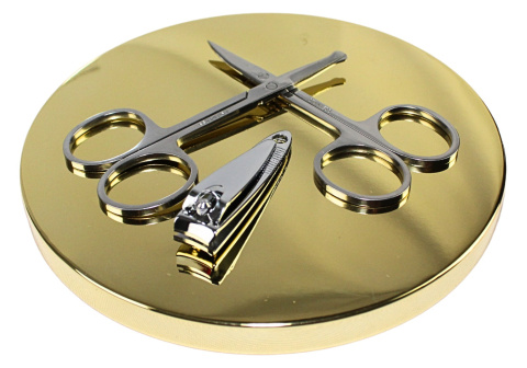 Elegancki Skórzany Przybornik Do Paznokci Zestaw Do Manicure Jenifer Jones Skóra Naturalna 1200-03 CZARNY 14,5 x 6 x 3 [cm]