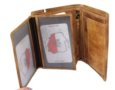 Portfel Męski Rovicky (PL) Skóra Licowa Pionowy Bez Zapięcia Dwa Skrzydełka N4A/ 1222 RFID ,,GODŁO,, 13 x 10 x 2 [cm]