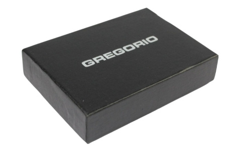 Portfel Damski Skórzany GREGORIO 12 cm Klamra Skóra Naturalna Lakierowana GF-117 NIEBIESKI RFID 12 x 8.5 x 2.5 [cm]