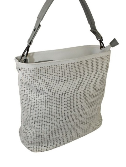 Torebka Skórzana Jennifer Jones Shopper Bag Skóra Włoska JJ3126 BIAŁA 40 x 34 x 18 [cm] 