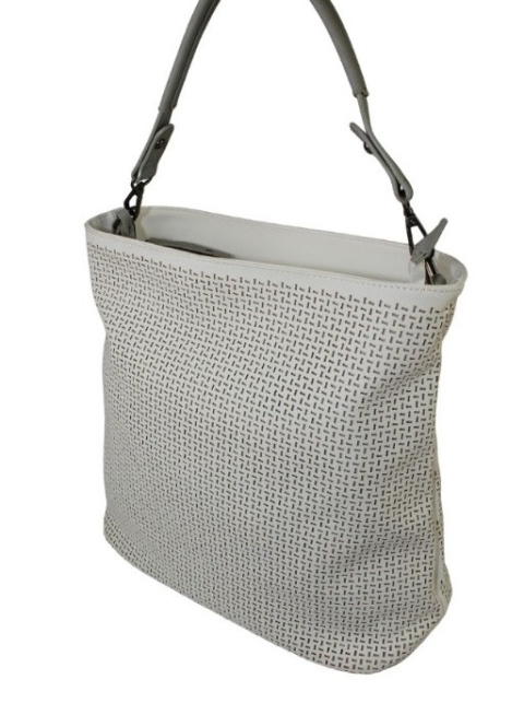 Torebka Skórzana Jennifer Jones Shopper Bag Skóra Włoska JJ3126 BIAŁA 40 x 34 x 18 [cm] 