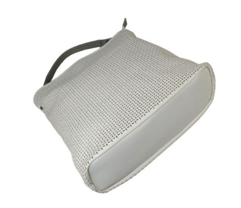 Torebka Skórzana Jennifer Jones Shopper Bag Skóra Włoska JJ3126 BIAŁA 40 x 34 x 18 [cm] 