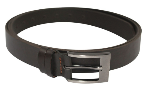 Pasek Skórzany HADA (PL) GŁADKI Skóra Licowa EXTRA 30 mm CZEKOLADOWY XXL NADWYMIAR