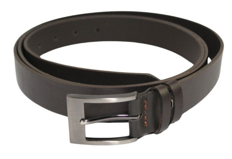 Pasek Skórzany HADA (PL) GŁADKI Skóra Licowa EXTRA 30 mm CZEKOLADOWY XXL NADWYMIAR