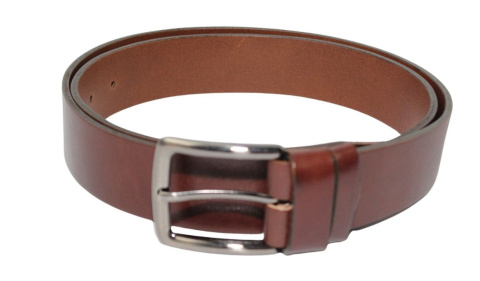 Pasek Skórzany Męski PAS-MAX (PL) Gładki 40 mm Skóra Naturalna Licowa CIEMNY BRĄZOWY K506