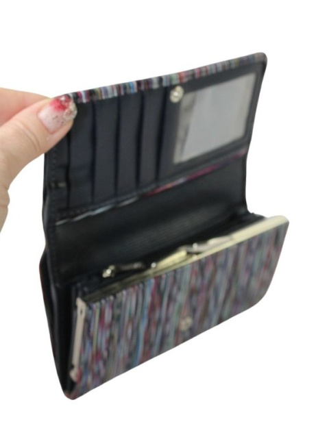 Wygodny Portfel Damski MARCO (PL) 16 cm Klamra Skóra Naturalna KOLOROWY PD-09 16 x 10 x 5 [cm]