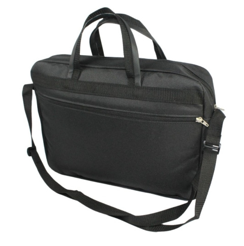 Materiałowa Pozioma Torba Męska Antoszczyk (PL) CZARNA 39 x 28 x 7 [cm]