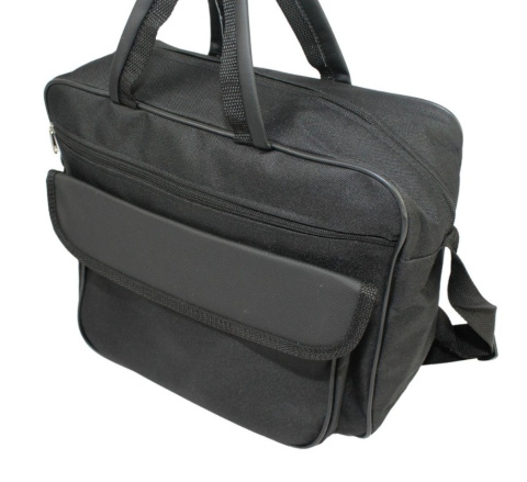 Materiałowa Pozioma Torba MęskaPozioma Antoszczyk (PL) CZARNA 33 x 26 x 18 [cm]