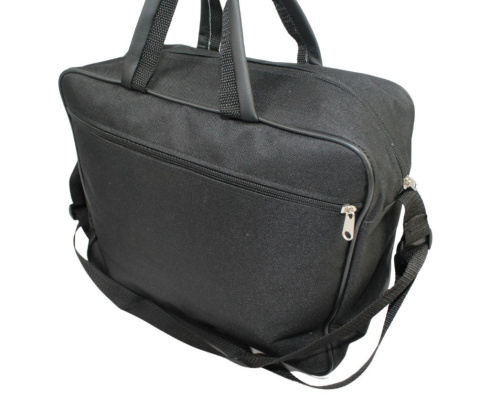 Materiałowa Pozioma Torba MęskaPozioma Antoszczyk (PL) CZARNA 33 x 26 x 18 [cm]