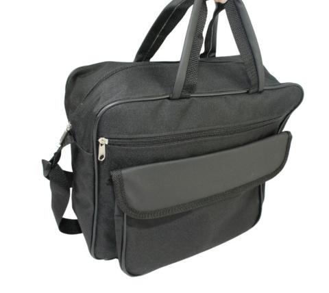 Materiałowa Pozioma Torba MęskaPozioma Antoszczyk (PL) CZARNA 33 x 26 x 18 [cm]