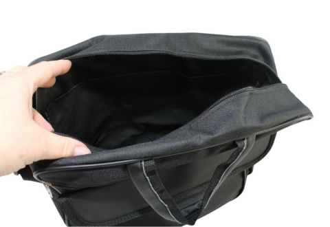 Materiałowa Pozioma Torba MęskaPozioma Antoszczyk (PL) CZARNA 33 x 26 x 18 [cm]