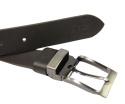Pasek Skórzany Męski HADA (PL) Gładki Klamra Nowoczesna 30 mm Skóra Naturalna CZEKOLADOWY