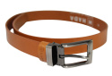 Pasek Skórzany Męski HADA (PL) Gładki Klamra Nowoczesna 30 mm TOFFI