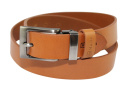 Pasek Skórzany Męski HADA (PL) Gładki Klamra Nowoczesna 30 mm TOFFI