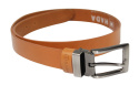 Pasek Skórzany Męski HADA (PL) Gładki Klamra Nowoczesna 30 mm TOFFI