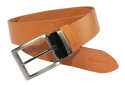 Pasek Skórzany Męski HADA (PL) Gładki Klamra Nowoczesna 40 mm Skóra Naturalna TOFFI