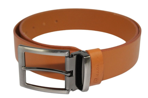 Pasek Skórzany Męski HADA (PL) Gładki Klamra Nowoczesna 40 mm Skóra Naturalna TOFFI