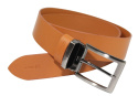 Pasek Skórzany Męski HADA (PL) Gładki Klamra Nowoczesna 40 mm Skóra Naturalna TOFFI
