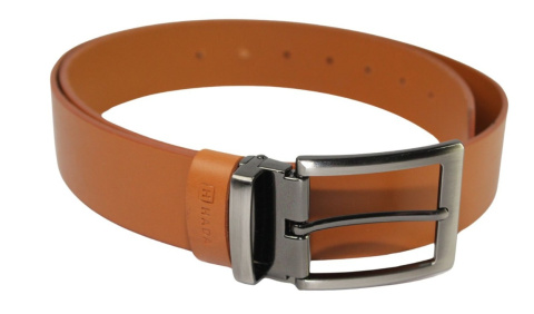 Pasek Skórzany Męski HADA (PL) Gładki Klamra Nowoczesna 40 mm Skóra Naturalna TOFFI