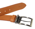 Pasek Skórzany Męski HADA (PL) Gładki Klamra Nowoczesna 40 mm Skóra Naturalna TOFFI