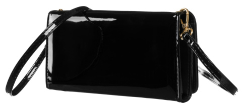 Portfel Damski Rovicky (PL) Skóra Włoska Poziomy z Funkcją Torebki R-MW-01-6083 CZARNY 21 x 11 x 4 [cm]