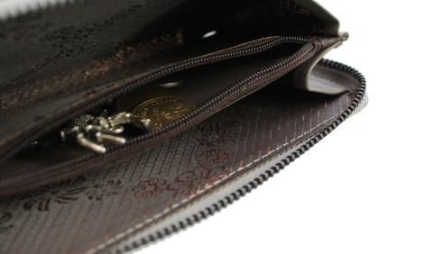 Portfel Damski Skóra Naturalna GREGORIO Z Suwakiem Piórnik RFID HL116 BEŻOWY 16 x 9,5 x 3 [cm]