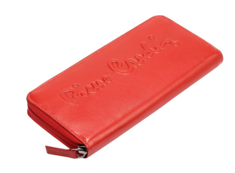 Portfel Damski Skóra Naturalna Pierre Cardin Duży Piórnik 8822 CZERWONY 19,5 x 10 x 3 [cm]