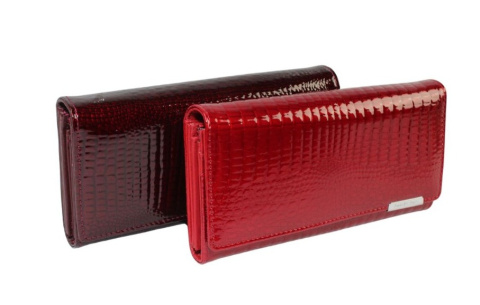 Portfel Damski Skórzany Lakierowany Jennifer Jones Długi Max Z Klamrą 5289-2 18,5 x 9,5 x 3 [cm]