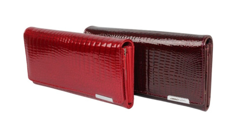 Portfel Damski Skórzany Lakierowany Jennifer Jones Długi Max Z Klamrą 5289-2 18,5 x 9,5 x 3 [cm]