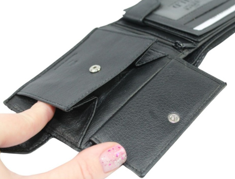 Portfel Męski Skórzany WILD Skóra Licowa Duży Poziomy Z Zapięciem RFID N992L 12,5 x 9,5 x 2 [cm]
