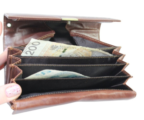 Portfel Skórzany Kelnerski HAROLD'S Skóra Licowa Duży Z Klapką 5291 18 x 10 x 4 [cm]