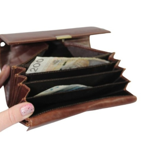 Portfel Skórzany Kelnerski HAROLD'S Skóra Licowa Duży Z Klapką 5291 18 x 10 x 4 [cm]