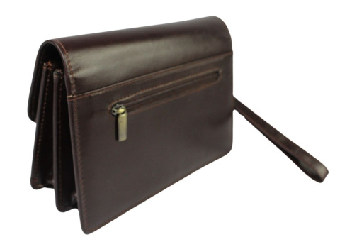 Saszetka Męska Skórzana MARCO (PL) DE LUXE Czekoladowa 23 x 17 x 9 [cm]