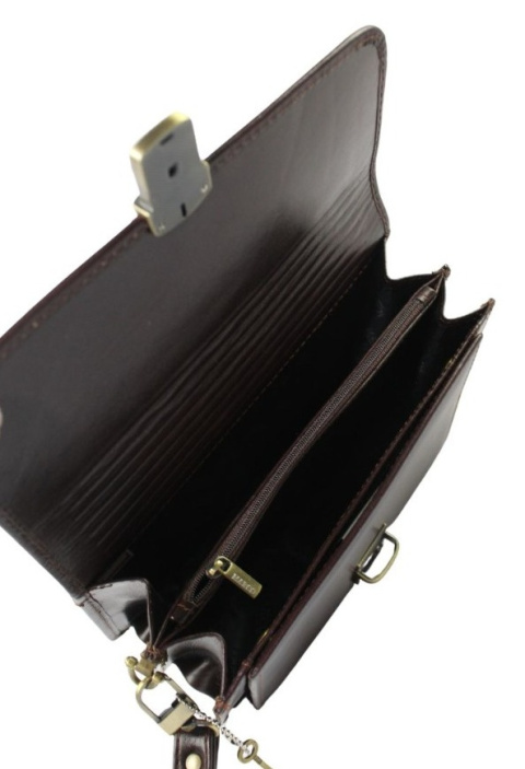 Saszetka Męska Skórzana MARCO (PL) DE LUXE Czekoladowa 23 x 17 x 9 [cm]