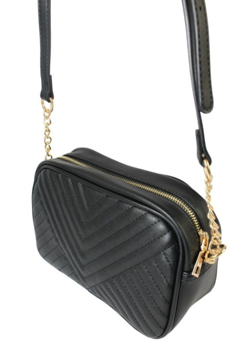 Stylowa Torebka Jennifer Jones Ze Skóry Włoskiej Ekologicznej 3134 CZARNA 14 x 24 x 9 [cm]