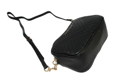 Stylowa Torebka Jennifer Jones Ze Skóry Włoskiej Ekologicznej 3134 CZARNA 14 x 24 x 9 [cm]