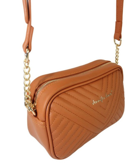 Stylowa Torebka Jennifer Jones Ze Skóry Włoskiej Ekologicznej 3134 RUDY 14 x 24 x 9 [cm]