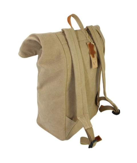 Stylowy i Elegancki Plecak Jennifer Jones JJ4548 Canvas Z Elementami Skórzanymi SŁOMIANY 30 x 43 x 16 [cm]