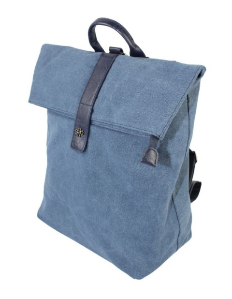 Stylowy i Elegancki Plecak Jennifer Jones JJ4567 Canvas NIEBIESKI 37  x 37 x 17 [cm]