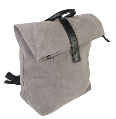 Stylowy i Elegancki Plecak Jennifer Jones JJ4567 Canvas POPIELATY 37  x 37 x 17 [cm]