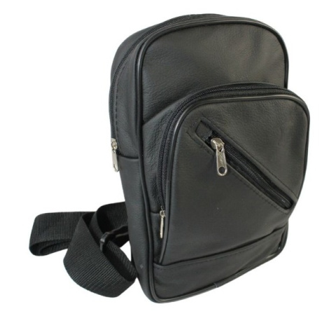 Torba Skórzana Na Ramię Nerka Barkówka Noszona Na Skos GRETOS (PL) Praktyczna I Wygodna 27 x 17 x 5 [cm]