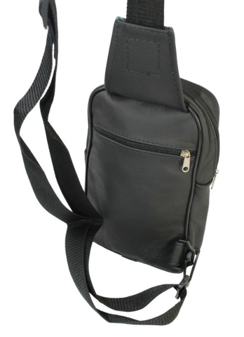 Torba Skórzana Na Ramię Nerka Barkówka Noszona Na Skos GRETOS (PL) Praktyczna I Wygodna 27 x 17 x 5 [cm]