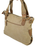 Torebka Jennifer Jones Canvas z Elementami Skórzanymi JJ4541 SŁOMIANY 40 x 31 x 14 [cm]