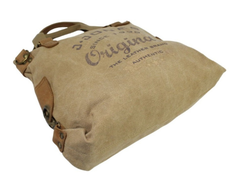 Torebka Jennifer Jones Canvas z Elementami Skórzanymi JJ4541 SŁOMIANY 40 x 31 x 14 [cm]