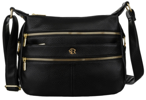 Torebka Z Ekologicznej Skóry Włoskiej Rovicky (PL) R-KP-12-A19- 0125 CZARNA  31 x 21 x 12 [cm]