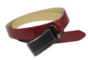 Wizytowy Pasek Skórzany 35 mm PAS-MAX (PL) Pełna Klamra AUTOMAT/SAMOZACISK Garnitur CZEREŚNIOWY K61 ASZ35/KASZ31