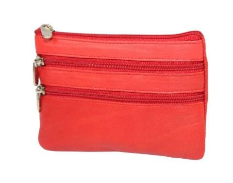 Etui Na Klucze Skórzane Polska Galanteria (PL) Skóra Naturalna Trzy Zamki Na Jeden Komplet Kluczy K001 12 x 8,5 x 1 [cm]